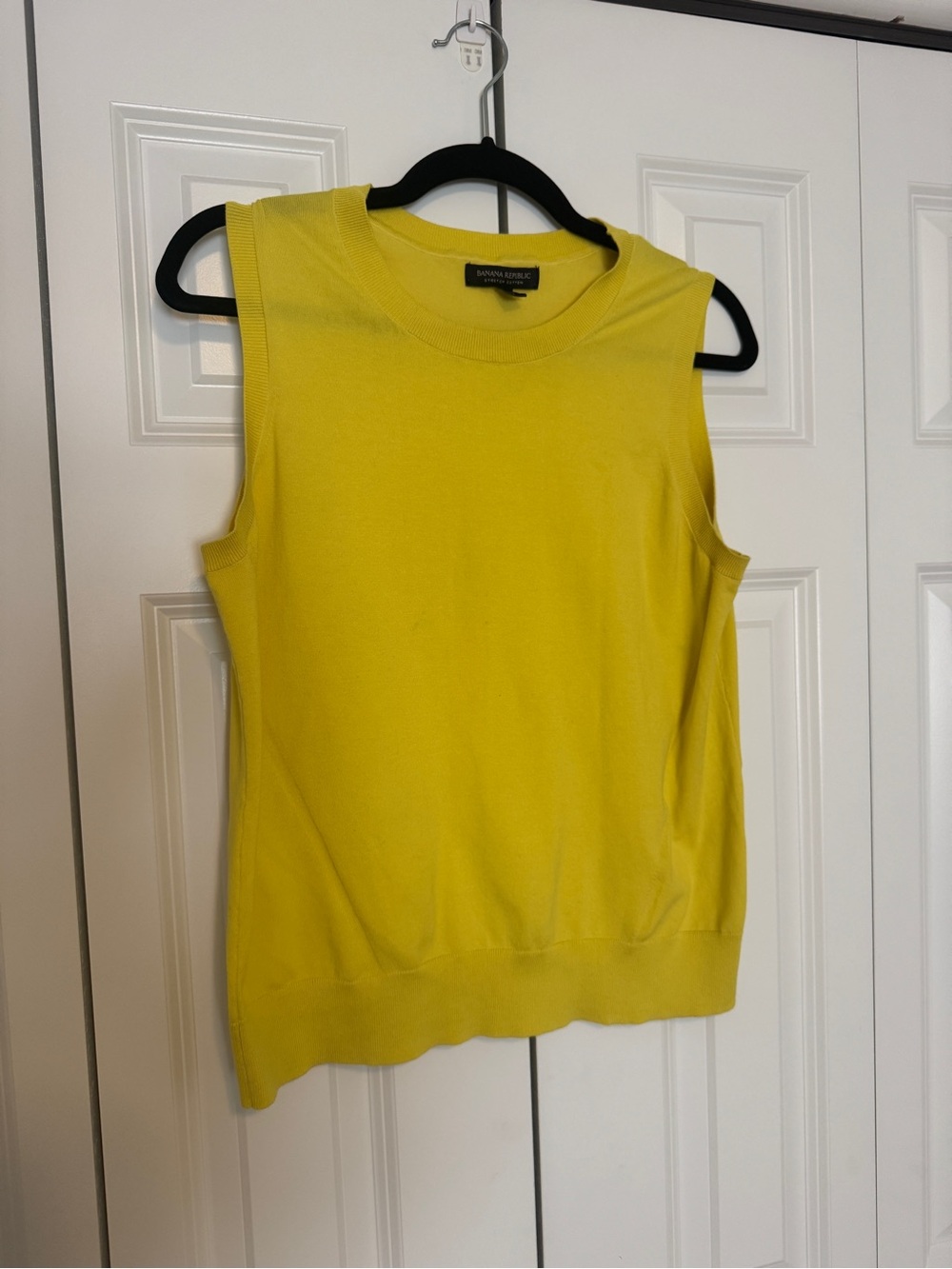 Banana Republic Sunny Yellow Sleeveless Knit Top